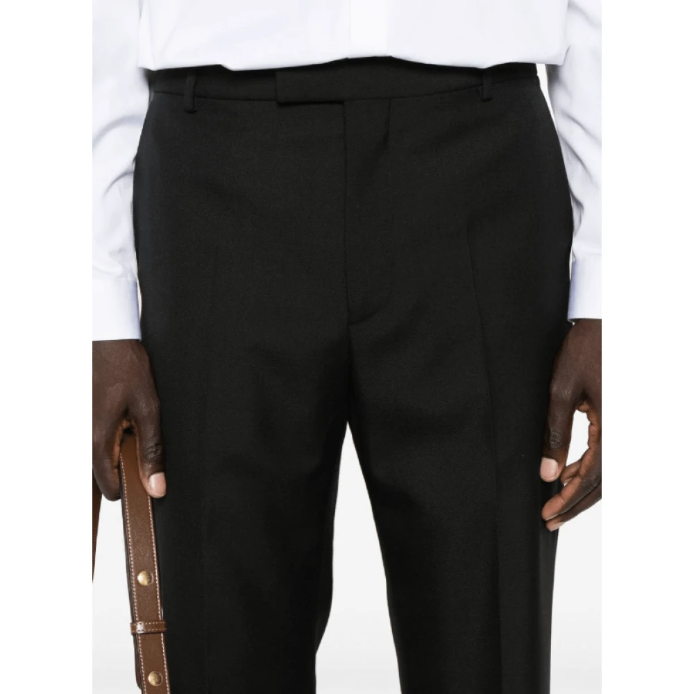 Gucci Geborduurde Twill Tailored Broek Black Heren
