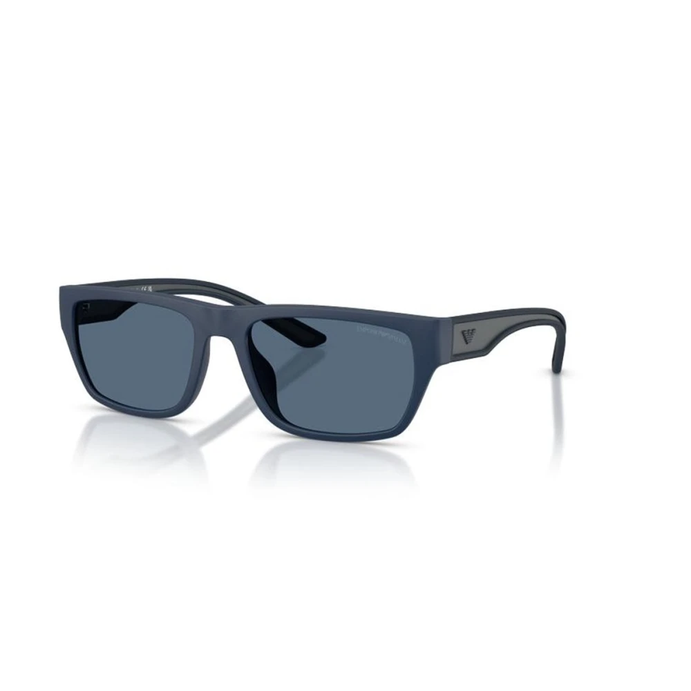 Emporio Armani Blue Sunglasses, Male, 57 Mm, Rectangle Sunglasses