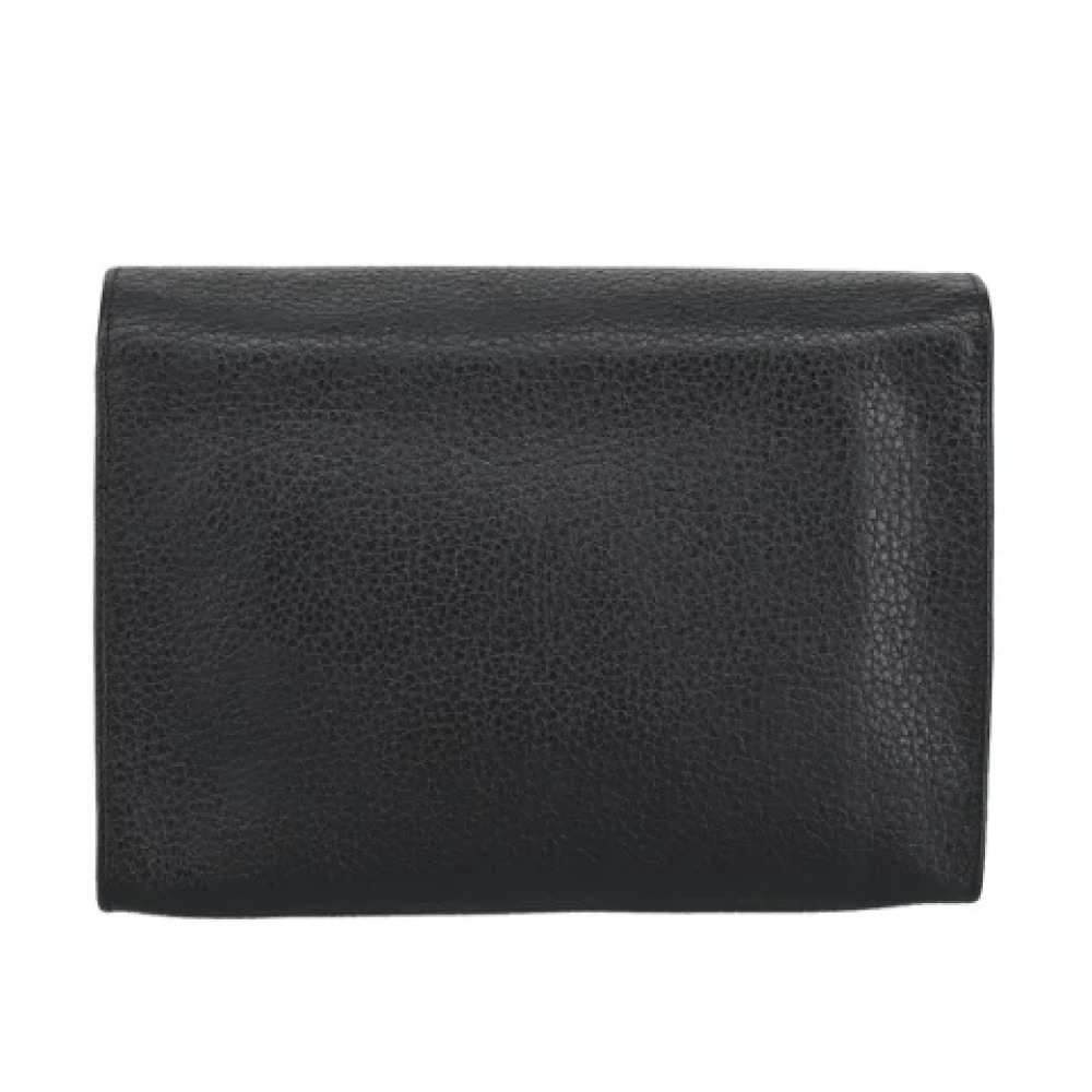 Dior Vintage Pre-owned Leather clutches Black Dames