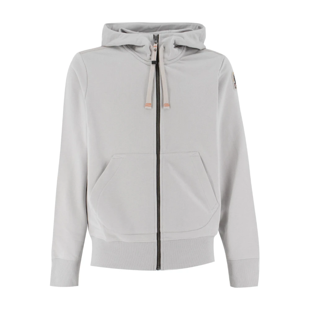 Parajumpers Men's Gray Sporty Full-Zip Hoodie With Pockets
