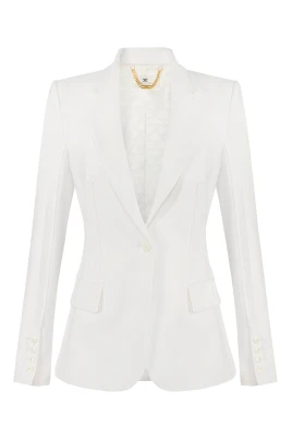 Blazer i dubbel stretch crepe