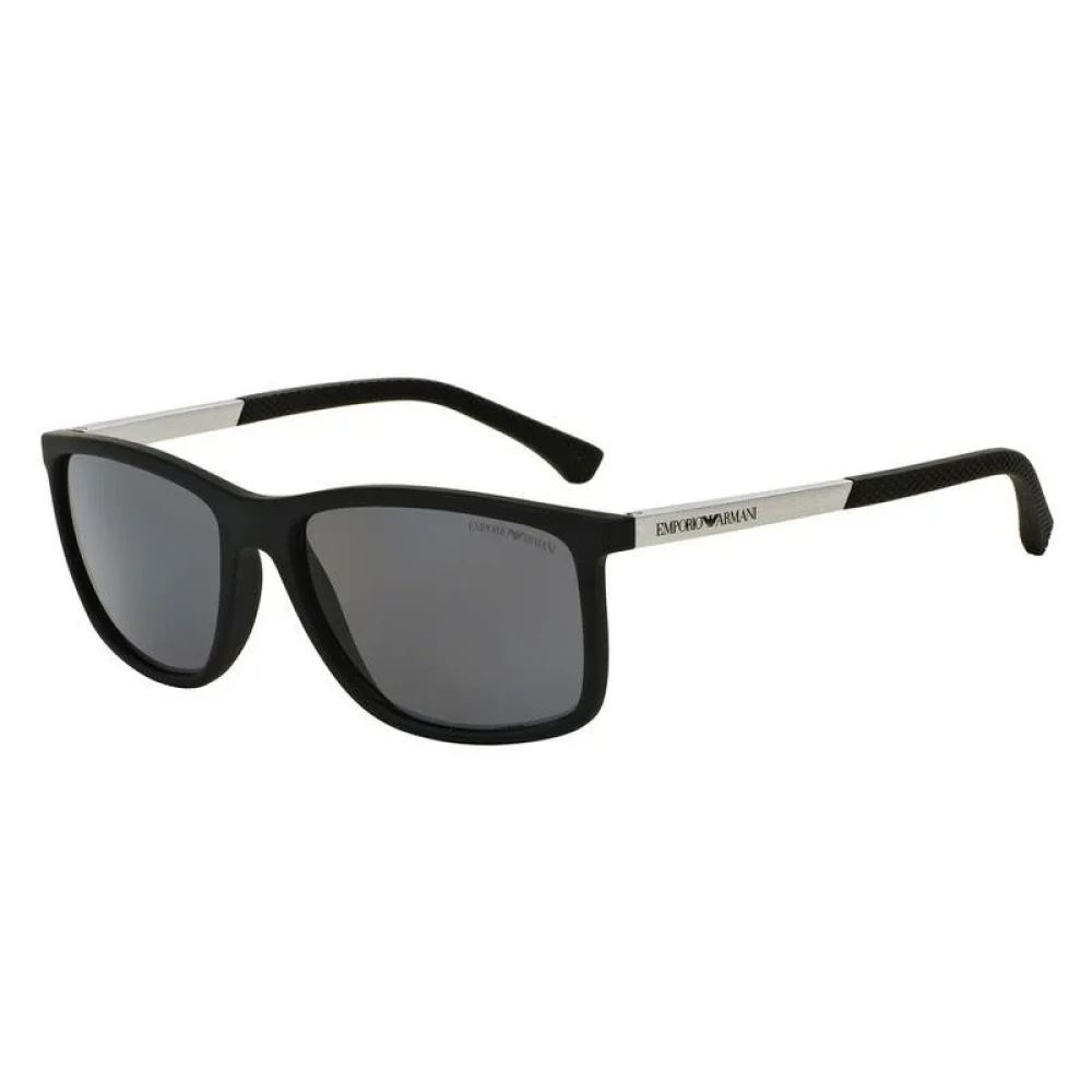 Emporio Armani Men's Grey Man Ea4058 506381 Sunglasses Injected Black Squared Polarized - Image 5