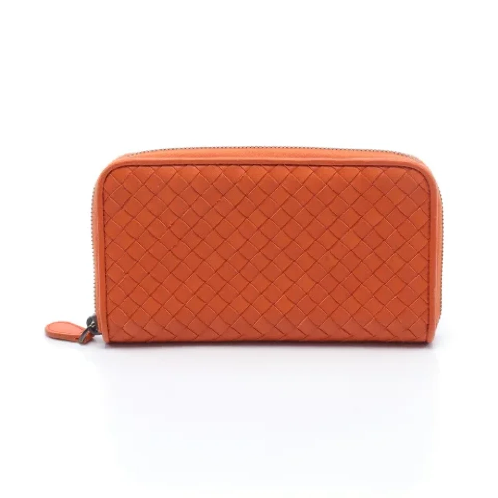 Bottega Veneta Vintage Pre-owned Leather wallets Orange Dames