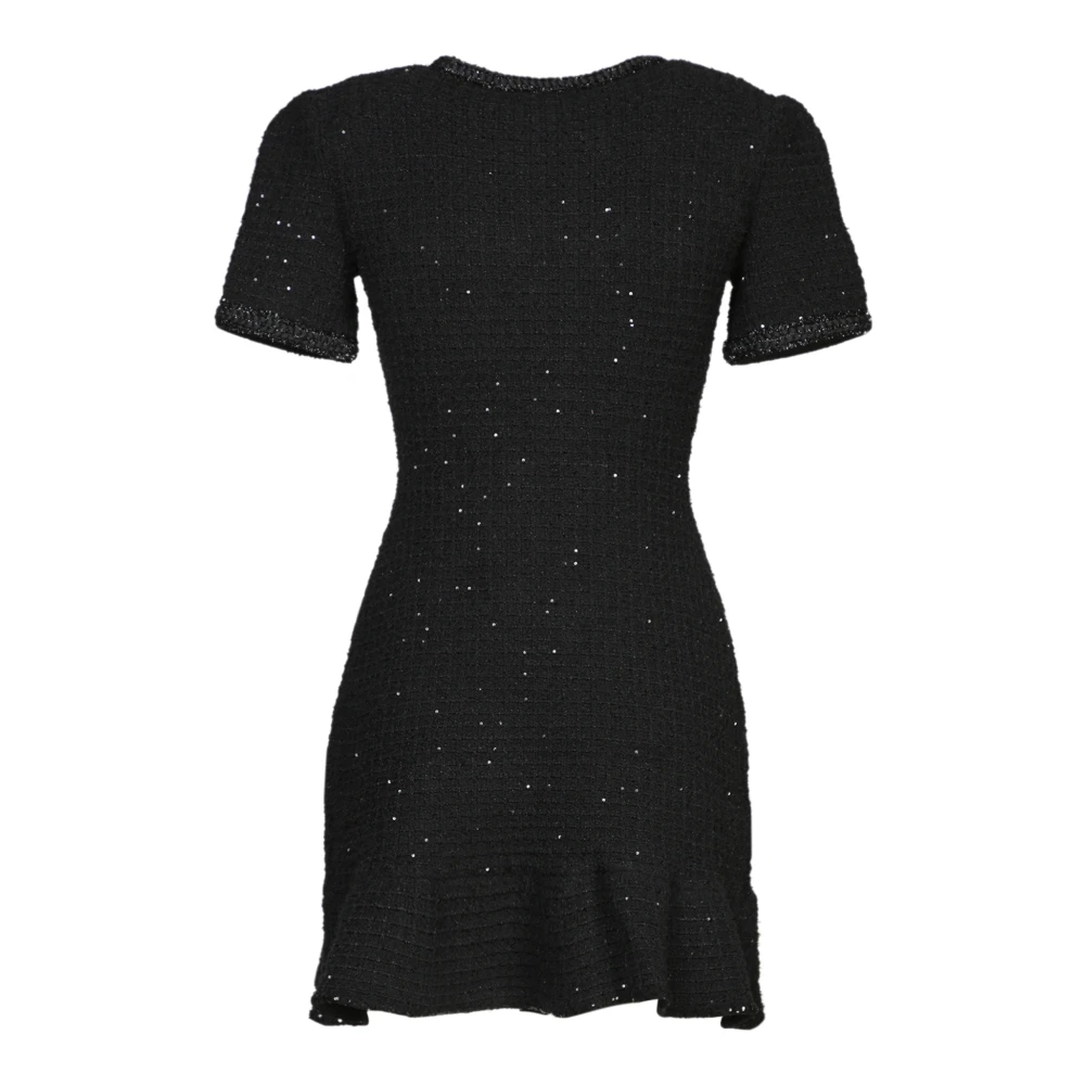 Self Portrait Gebreide Knoop Mini Jurk Black Dames