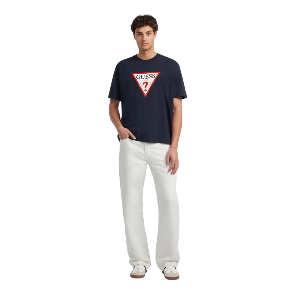 Guess Korte Mouw T-shirt Blue Heren