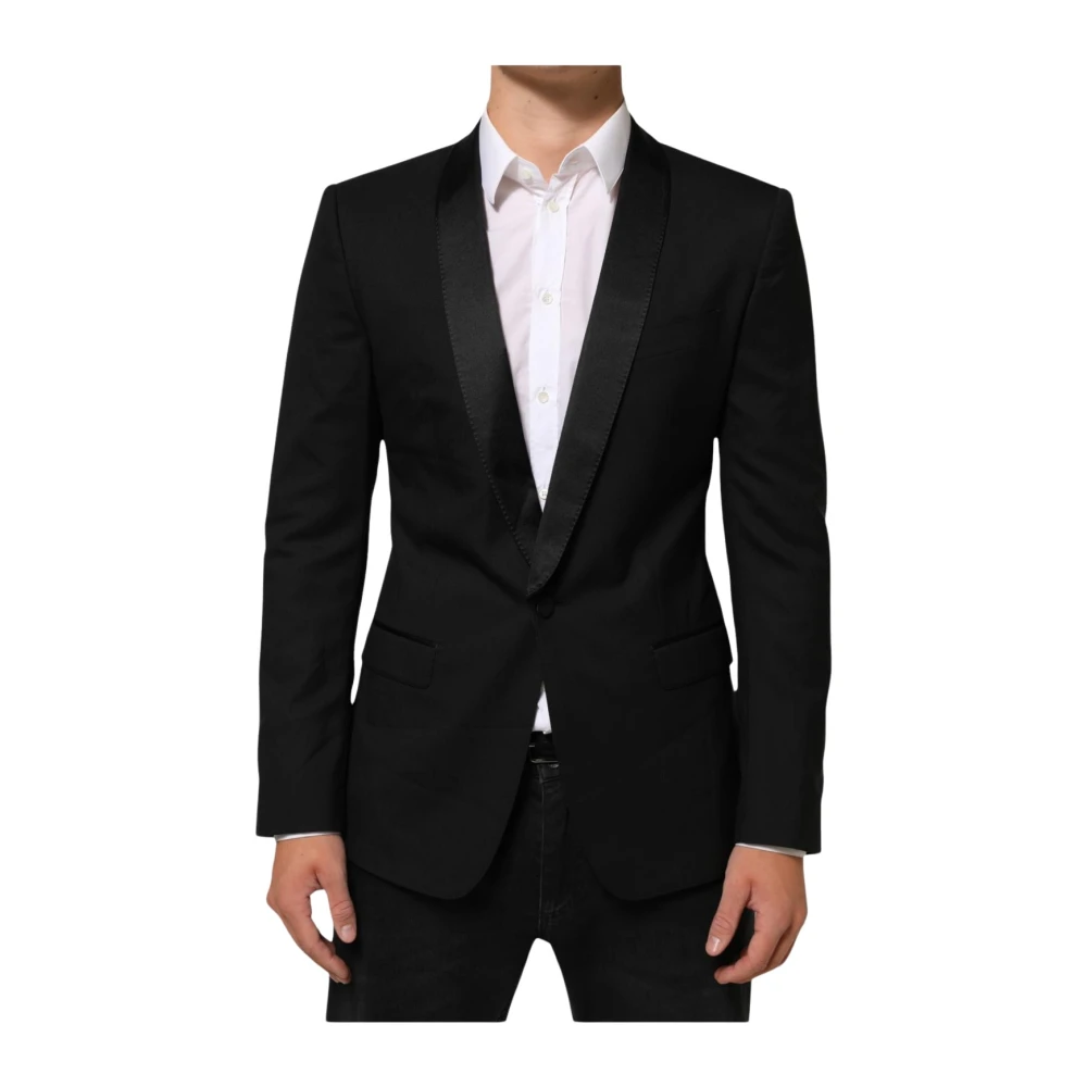 Dolce & Gabbana Martini 1 Button Suit Jacket - Male - Blazers - Black - M - Jackets - Image 3