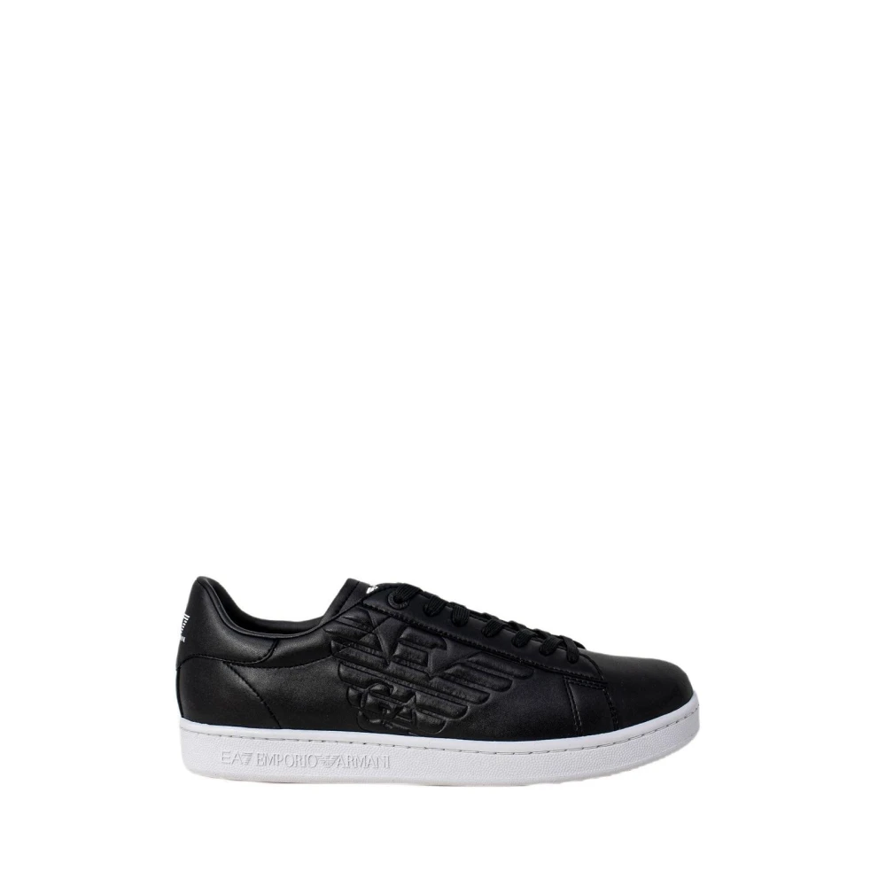 Emporio Armani Ea7 Men's Black Plain Sneakers With Laces