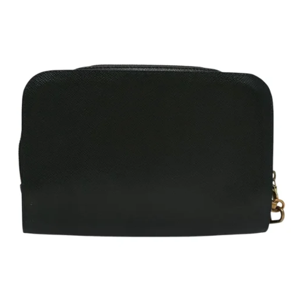 Louis Vuitton Vintage Pre-owned Leather clutches Green Dames