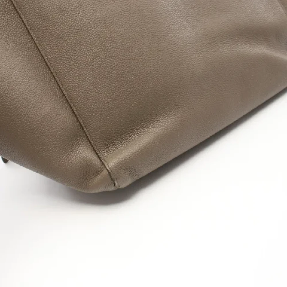 Celine Vintage Pre-owned Leather celine-bags Gray Dames
