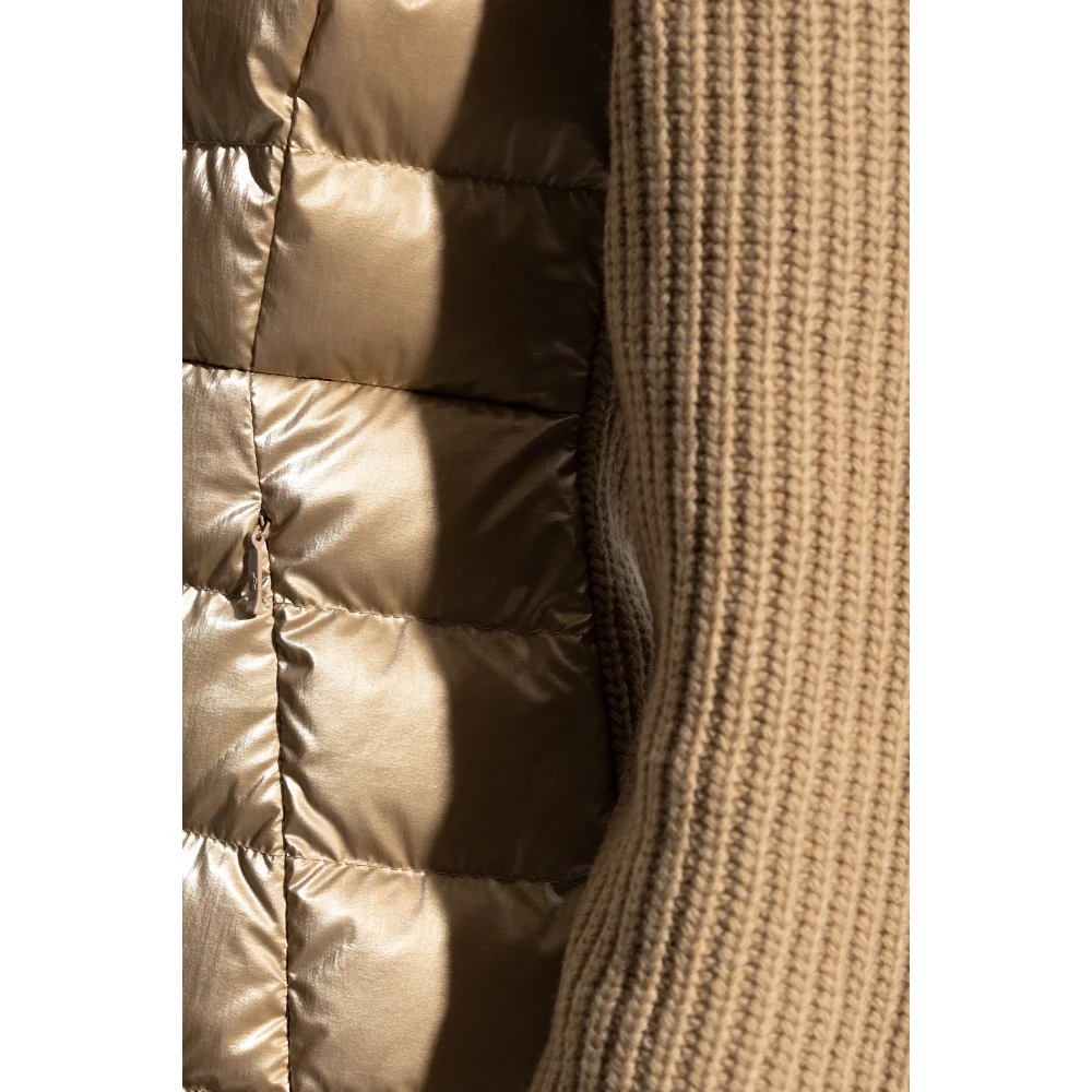 Moncler Vest met gewatteerde voorkant Beige Dames