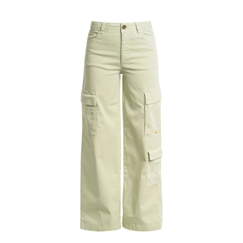 Parajumpers Women's Green Wide Trousers, W27, Lela - Cargo Trousers
