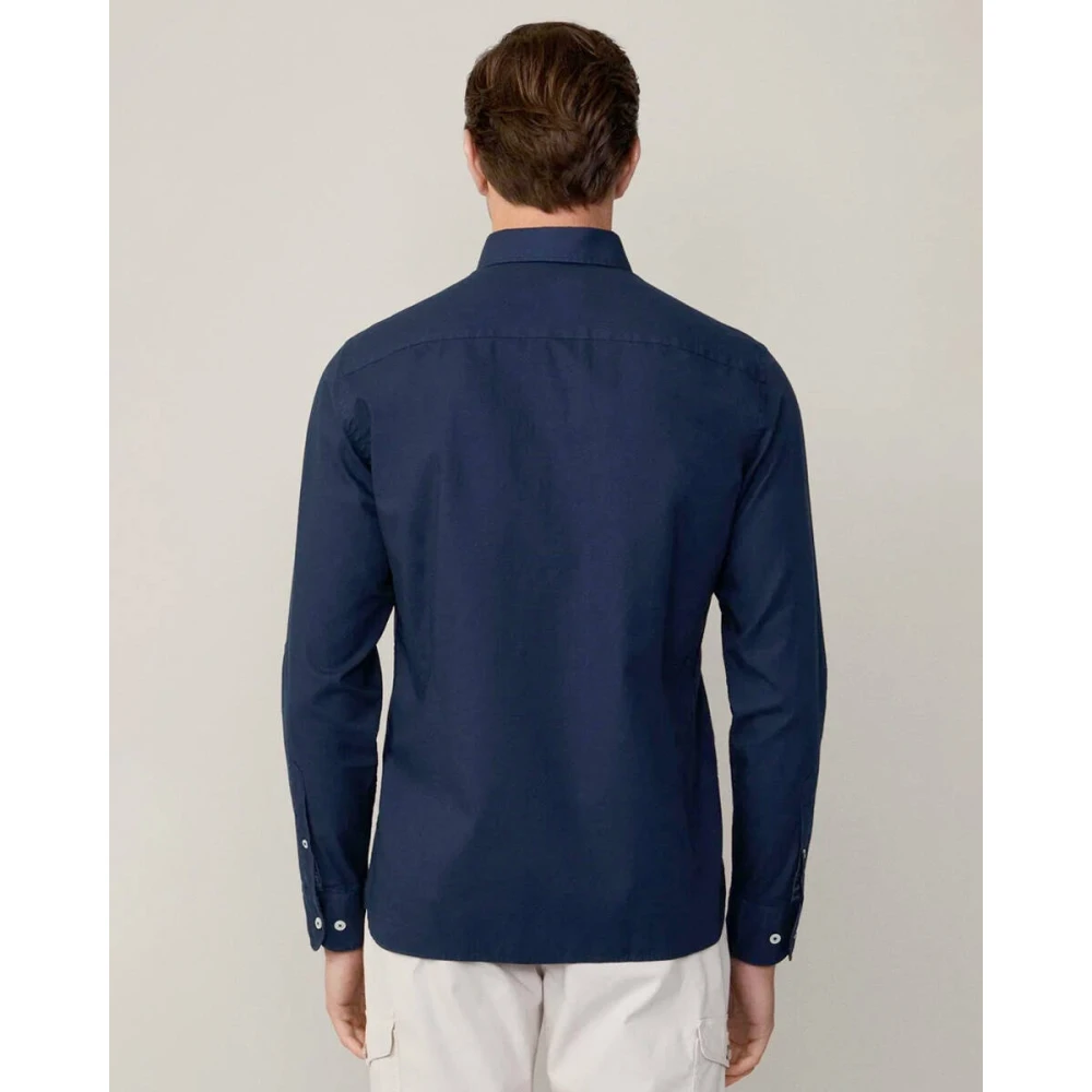 Hackett Lange mouw overhemd Hm3010028 Blue Heren