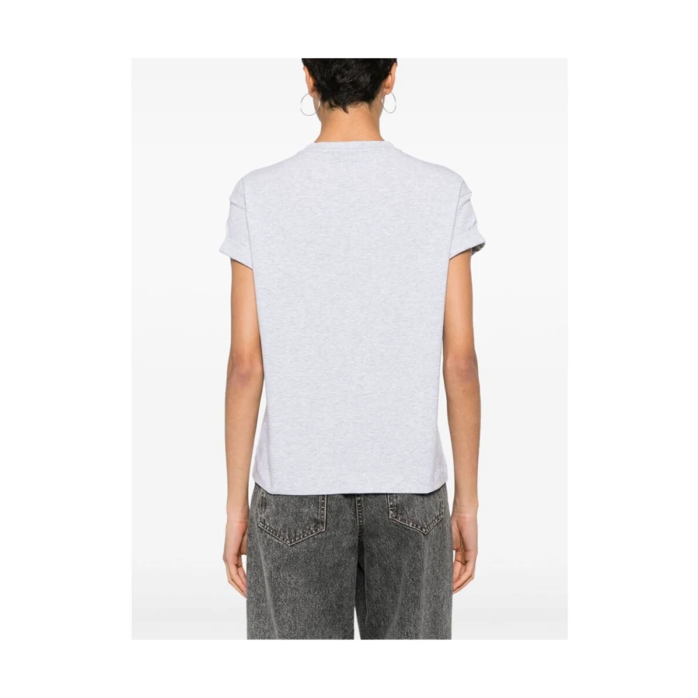 BRUNELLO CUCINELLI Heather Grey Katoenmix T-shirt Gray Dames
