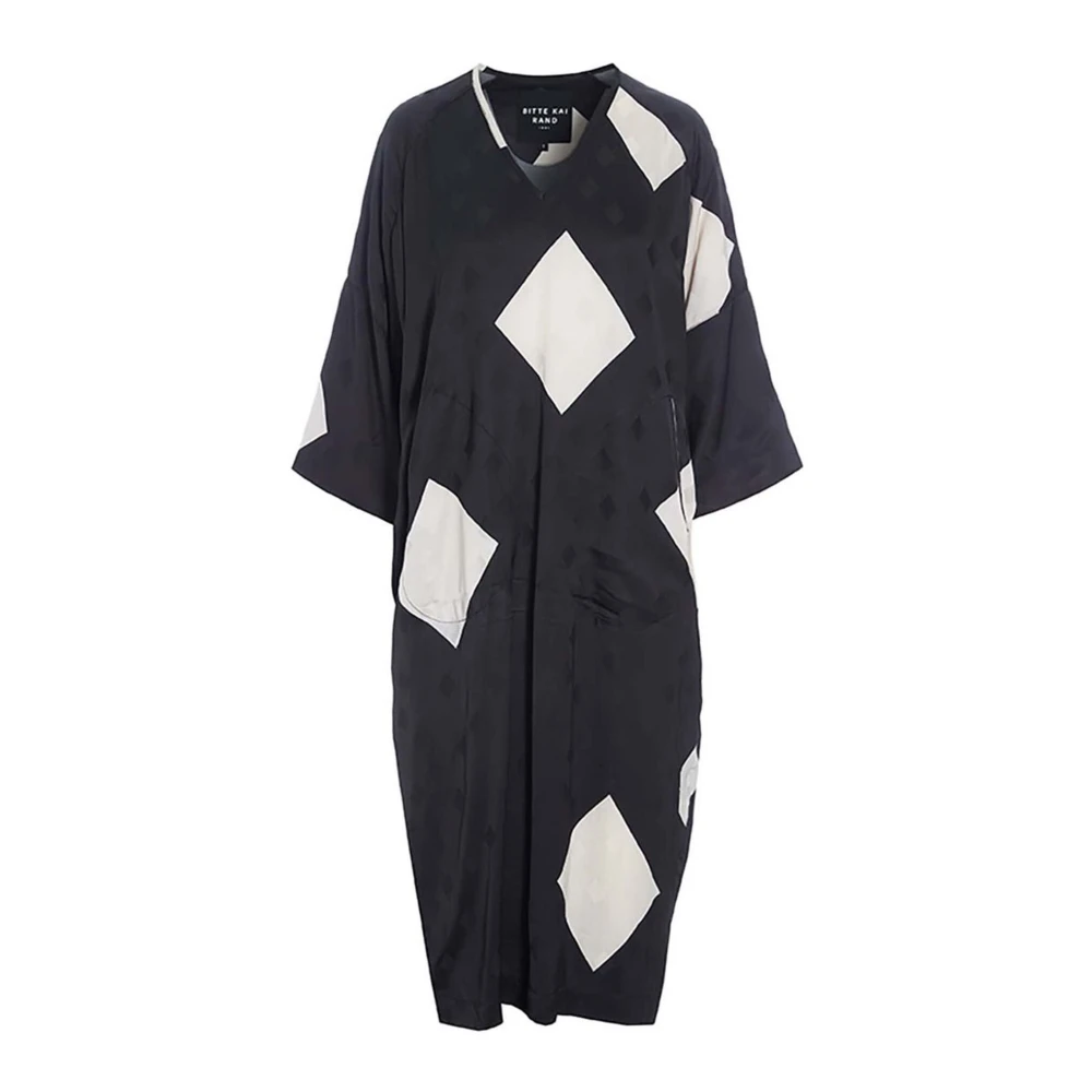 Bitte Kai Rand Harlequin Falling Jurk Yukoku Model Black Dames