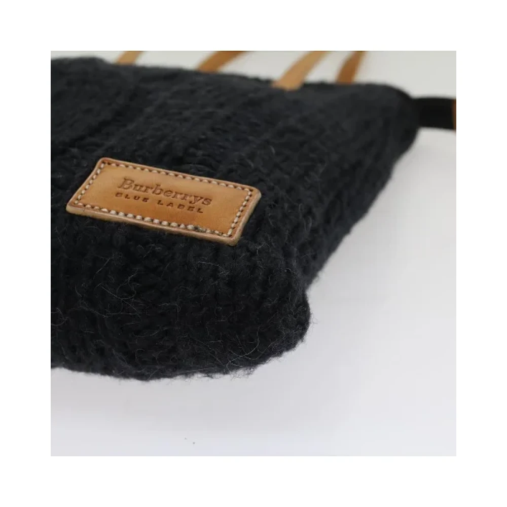 Burberry Vintage Pre-owned Wool totes Black Dames
