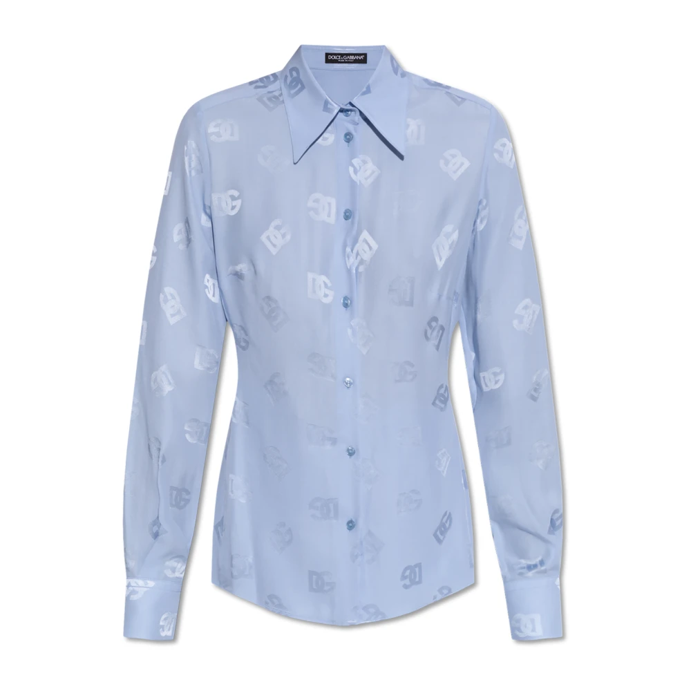 Dolce & Gabbana Zijden overhemd Blue Dames
