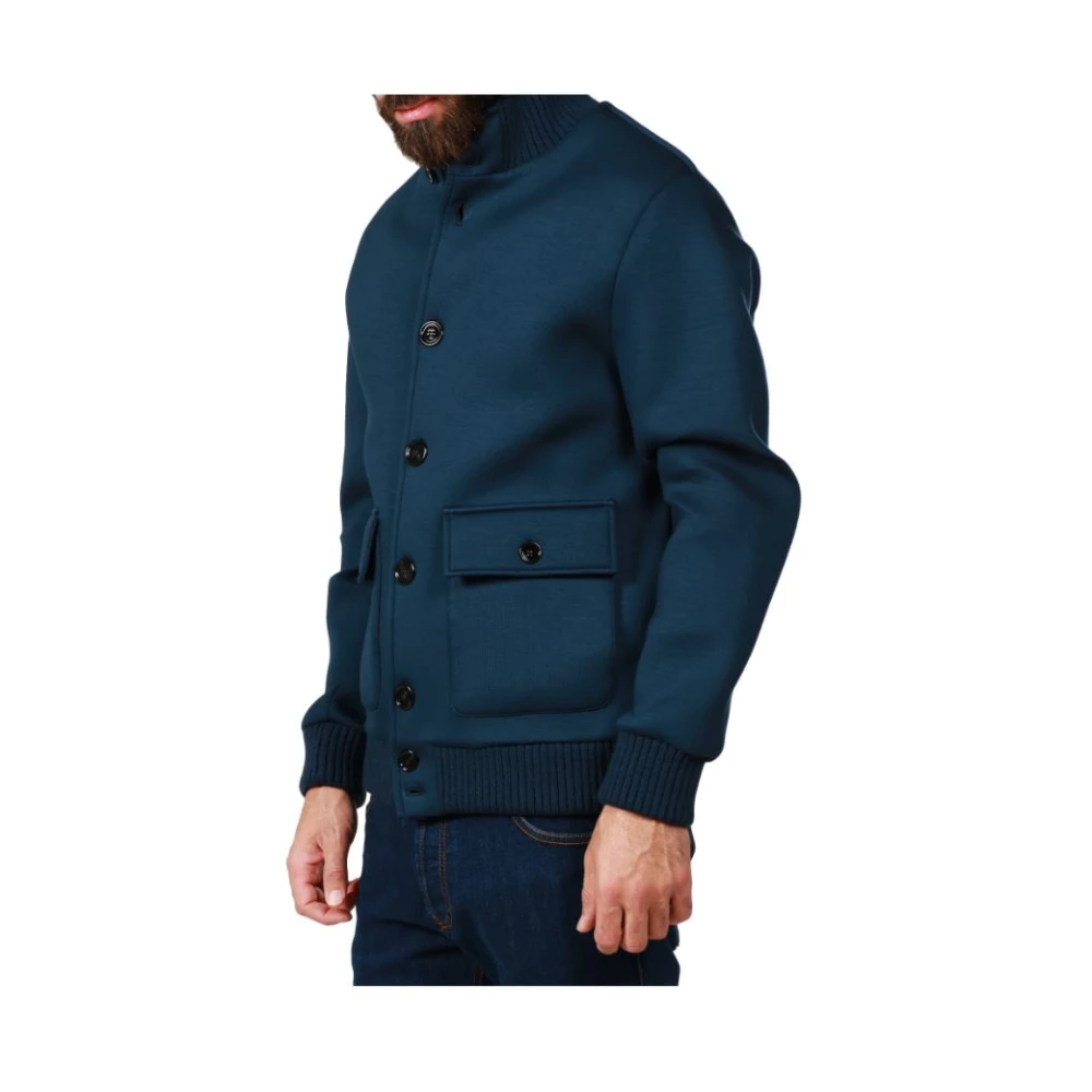 Dondup Blauwe Bomberjas met Zakken Blue Heren