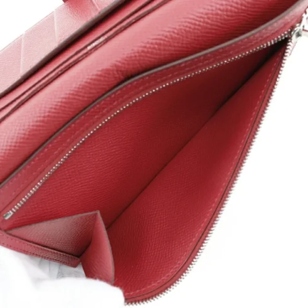 Hermès Vintage Pre-owned Fabric wallets Red Dames