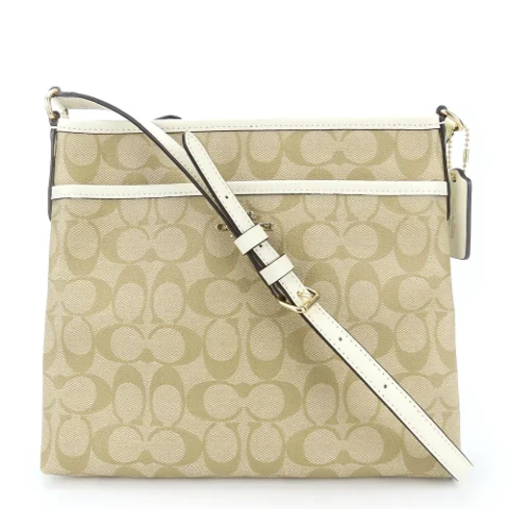 Coach Pre-owned Plastic shoulder-bags Beige Dames