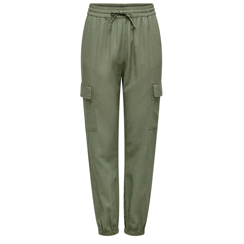Only Cargo Pull-Up Broek Green Dames