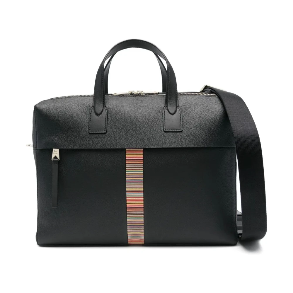 Paul Smith Men's Black Double Zip Folio Bag