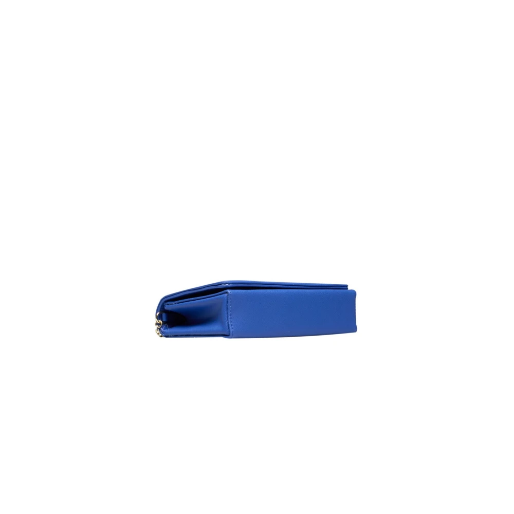 Love Moschino Schoudertas met Ketting en Gouden Details Blue Dames