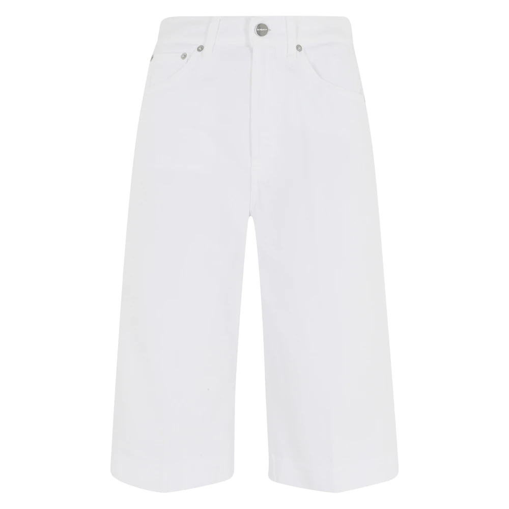 Dondup Vrouw Wit Korte Broeken Dames, W24, Denim, Bermuda Delfine