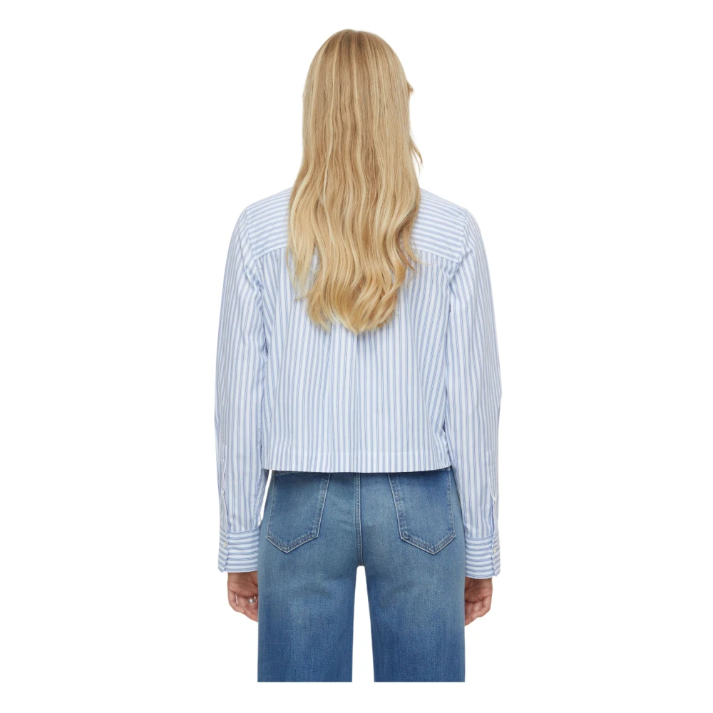closed blouses lichtblauw Blue Dames