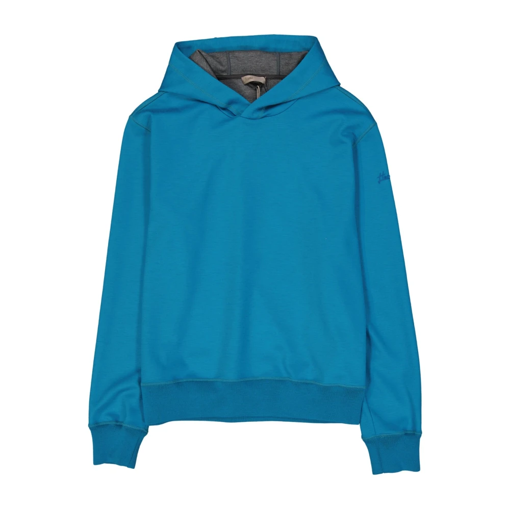 Herno Men's Blue Hooded Sweatshirt - Hoodies - L - Sweatshirts & Hoodies