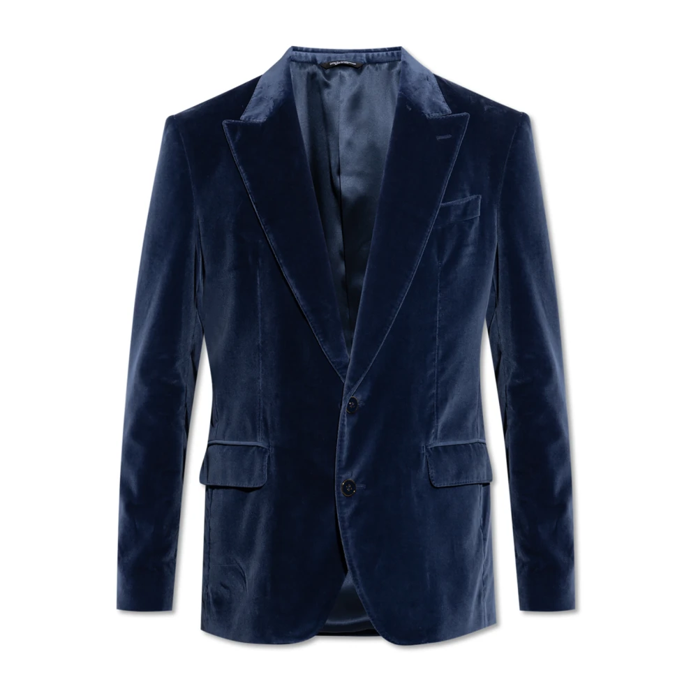 Dolce & Gabbana Fluwelen blazer Blue Heren
