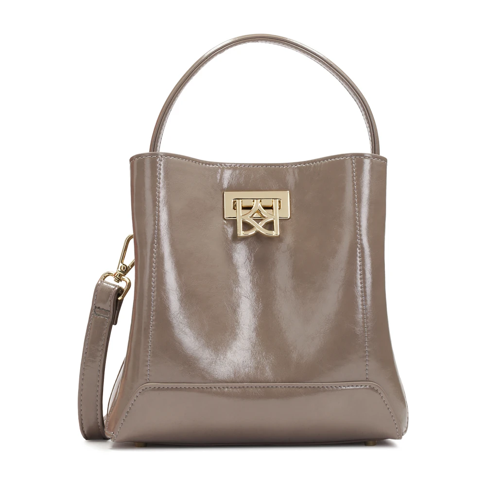 Kazar Taupe handtas met handvat en afneembare band Beige Dames