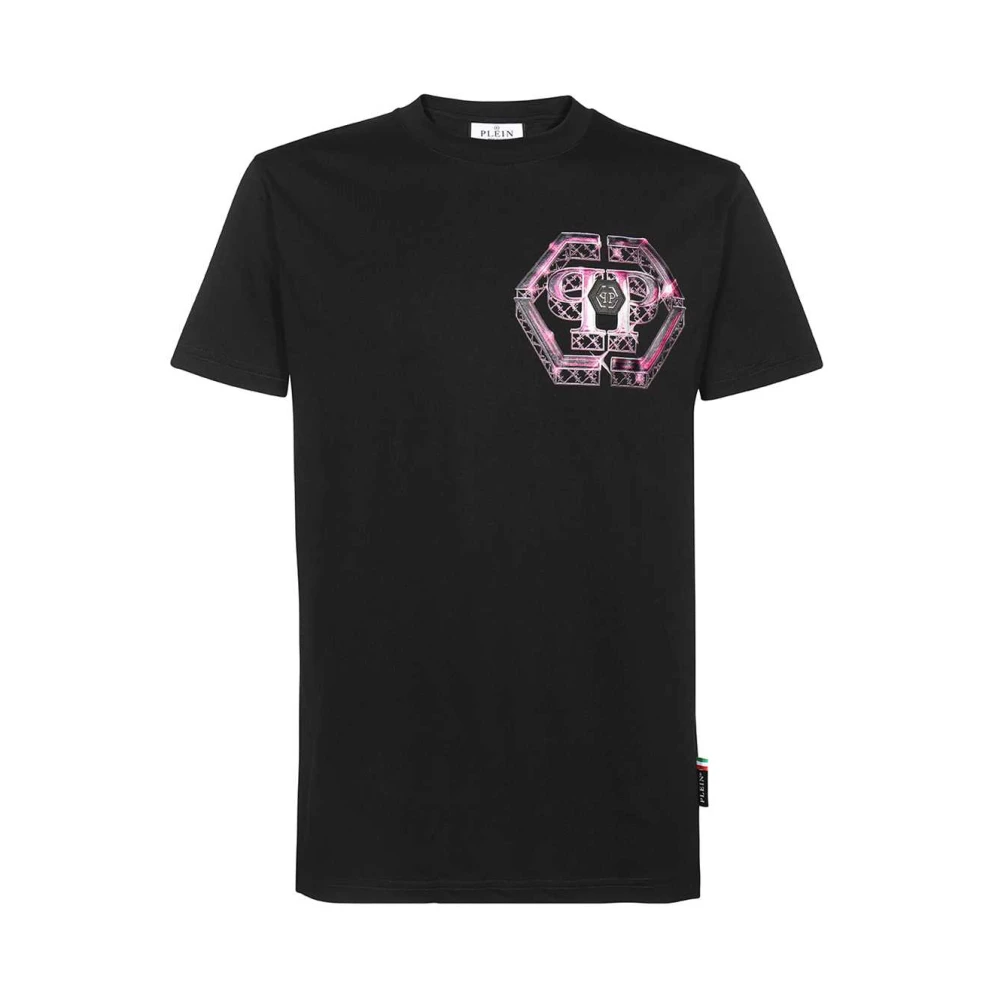 Philipp Plein Logo Print Katoenen T-shirt Black Heren
