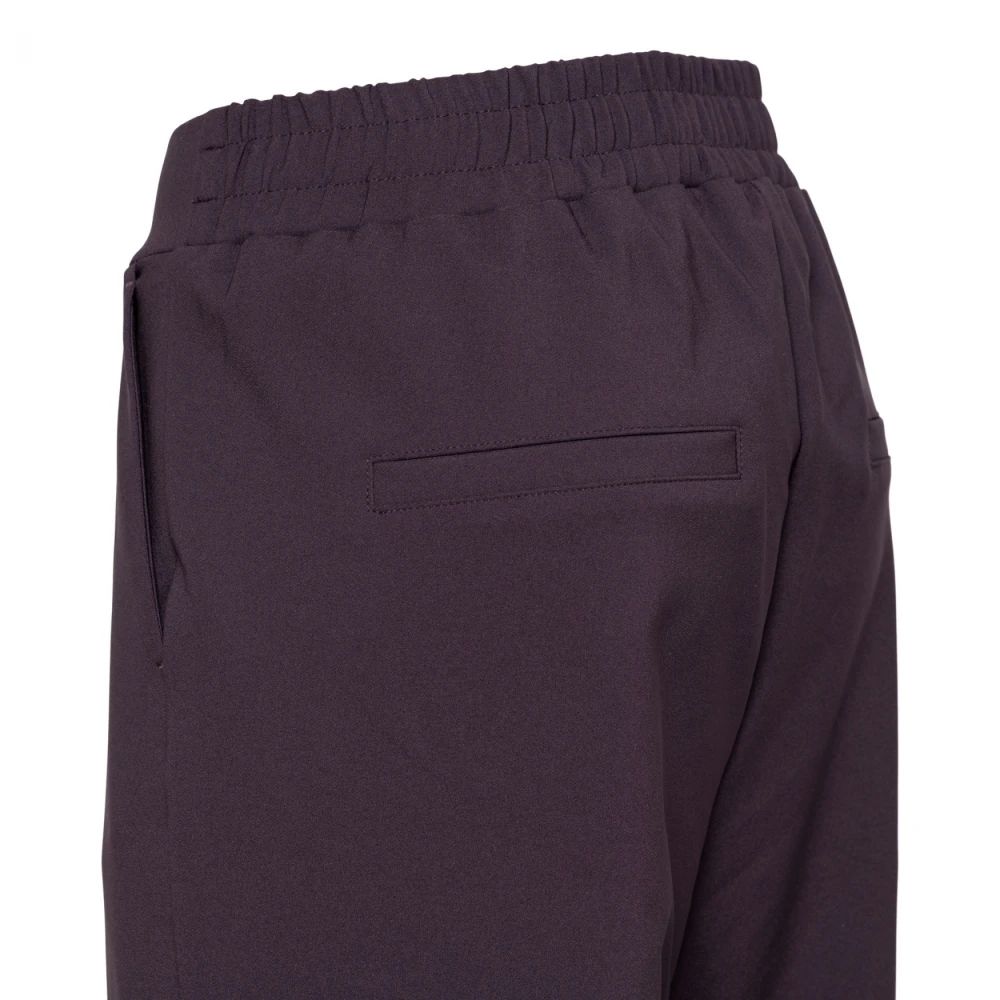 &Co Woman Bordeaux Slim Fit Broek Purple Dames