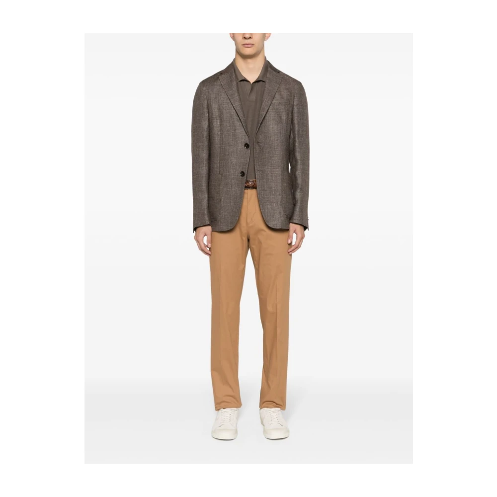 Z Zegna Formele Kameelbroek Brown Heren