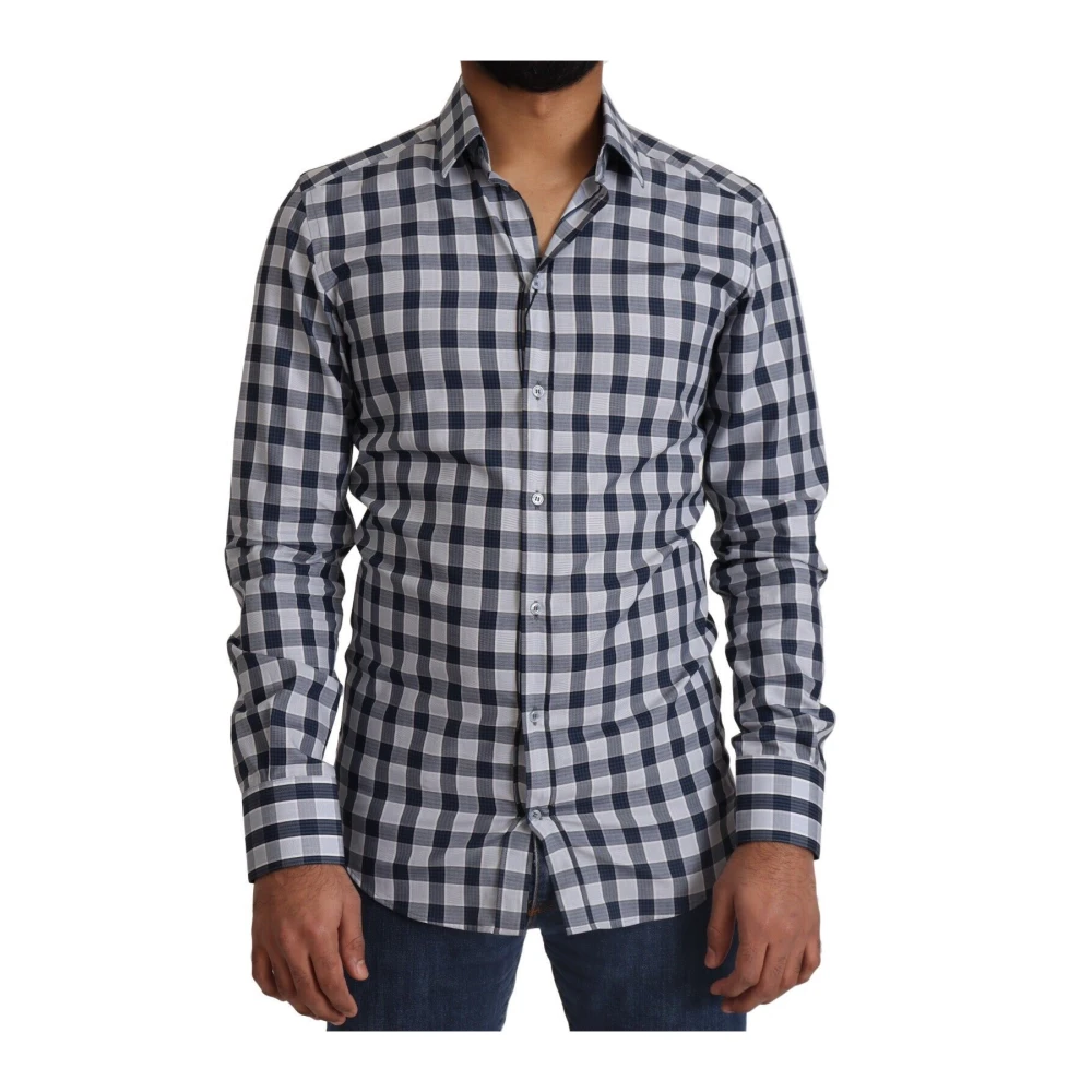 Dolce & Gabbana Casual Shirts, Male, S, Gold Dress Shirt Multicolor