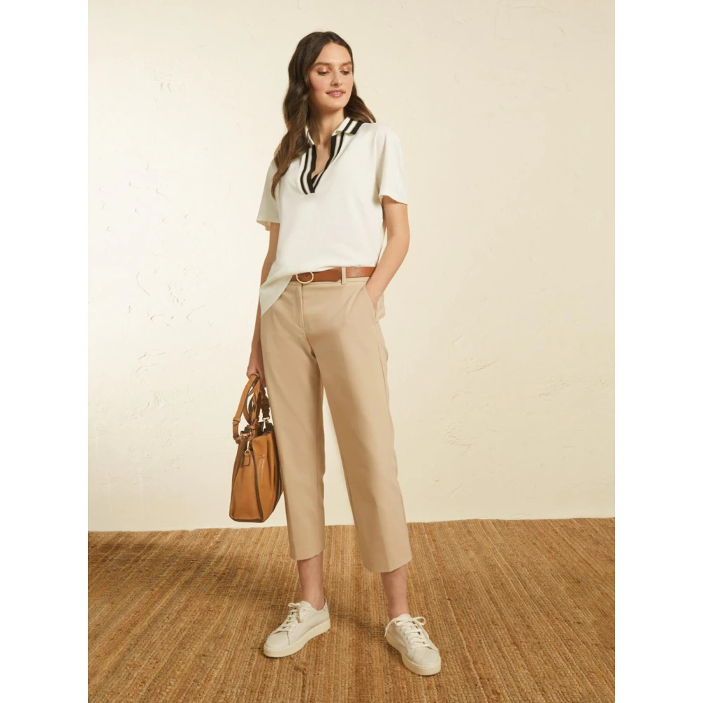 Elena Mirò Stijlvolle Polo White Dames