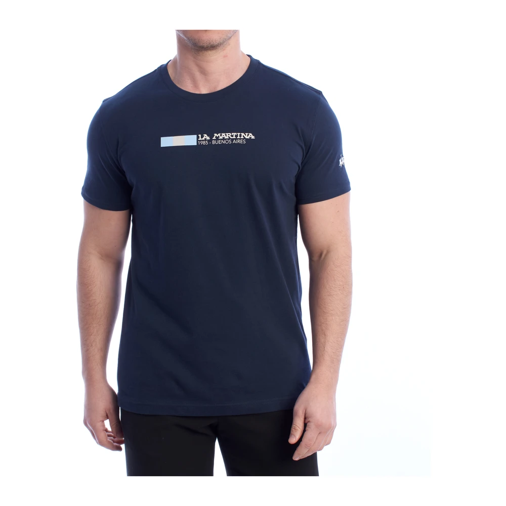 La Martina Men's Blue T-Shirts, Xl, Short Sleeve T-Shirt