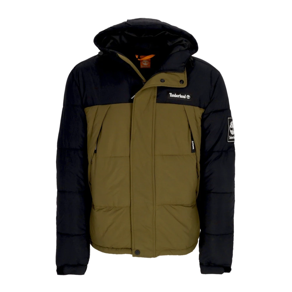 Timberland Green Down Jackets, Male, Xl, Vintage Down Jacket