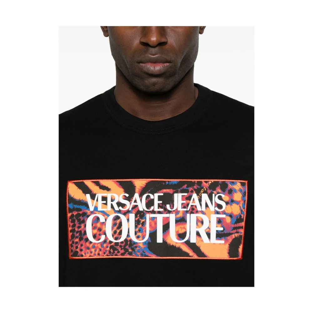 Versace Jeans Couture Zwart Crew Neck T-shirt Black Heren