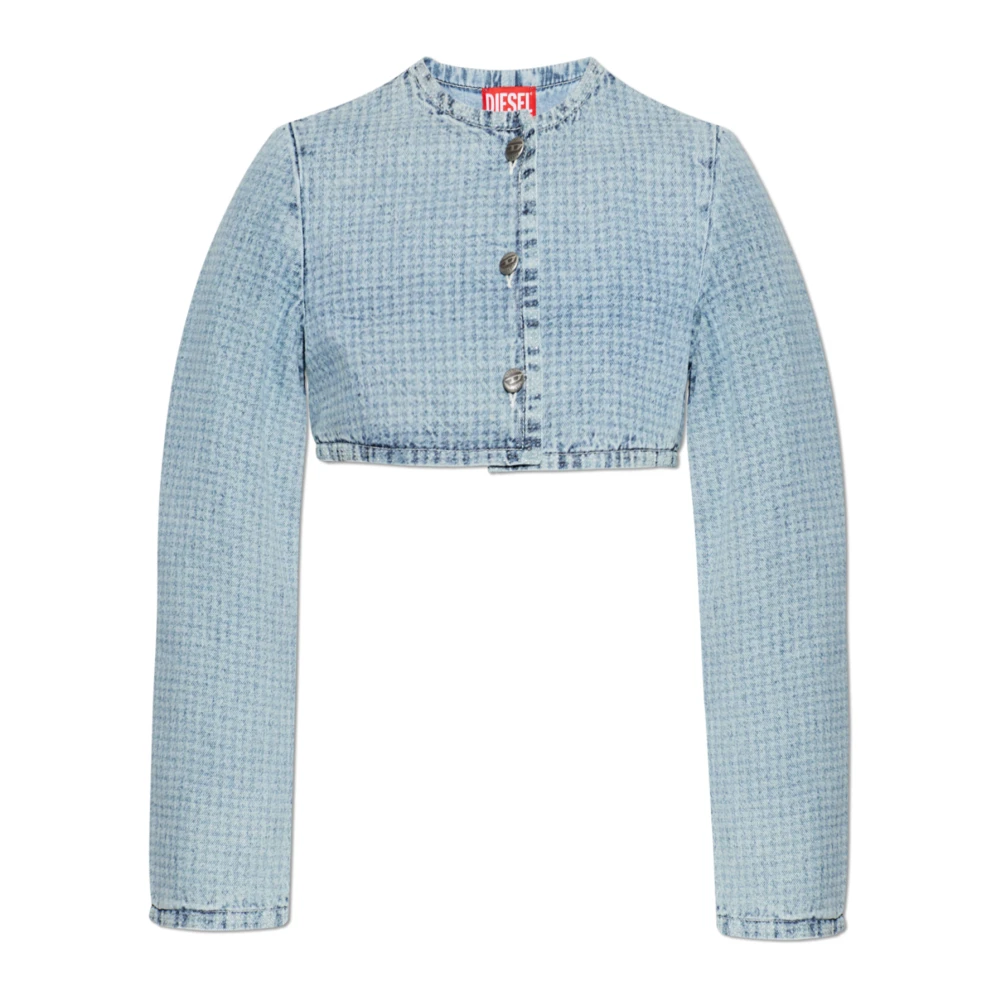 Diesel Vrouw Blauw Jassen Dames, S, Denim, De-Terri-S Denim Jas