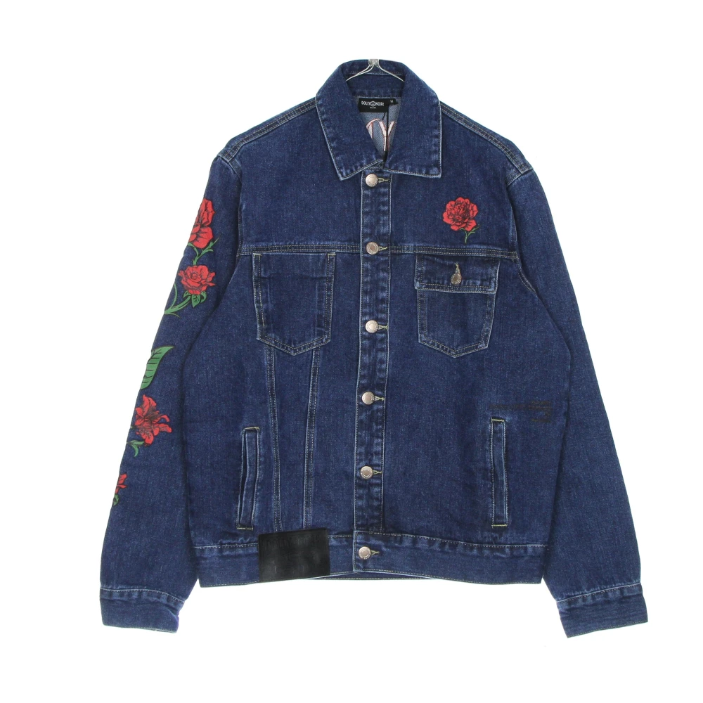 Dolly Noire Rode Lente Klassieke Denim Jas Blue Heren