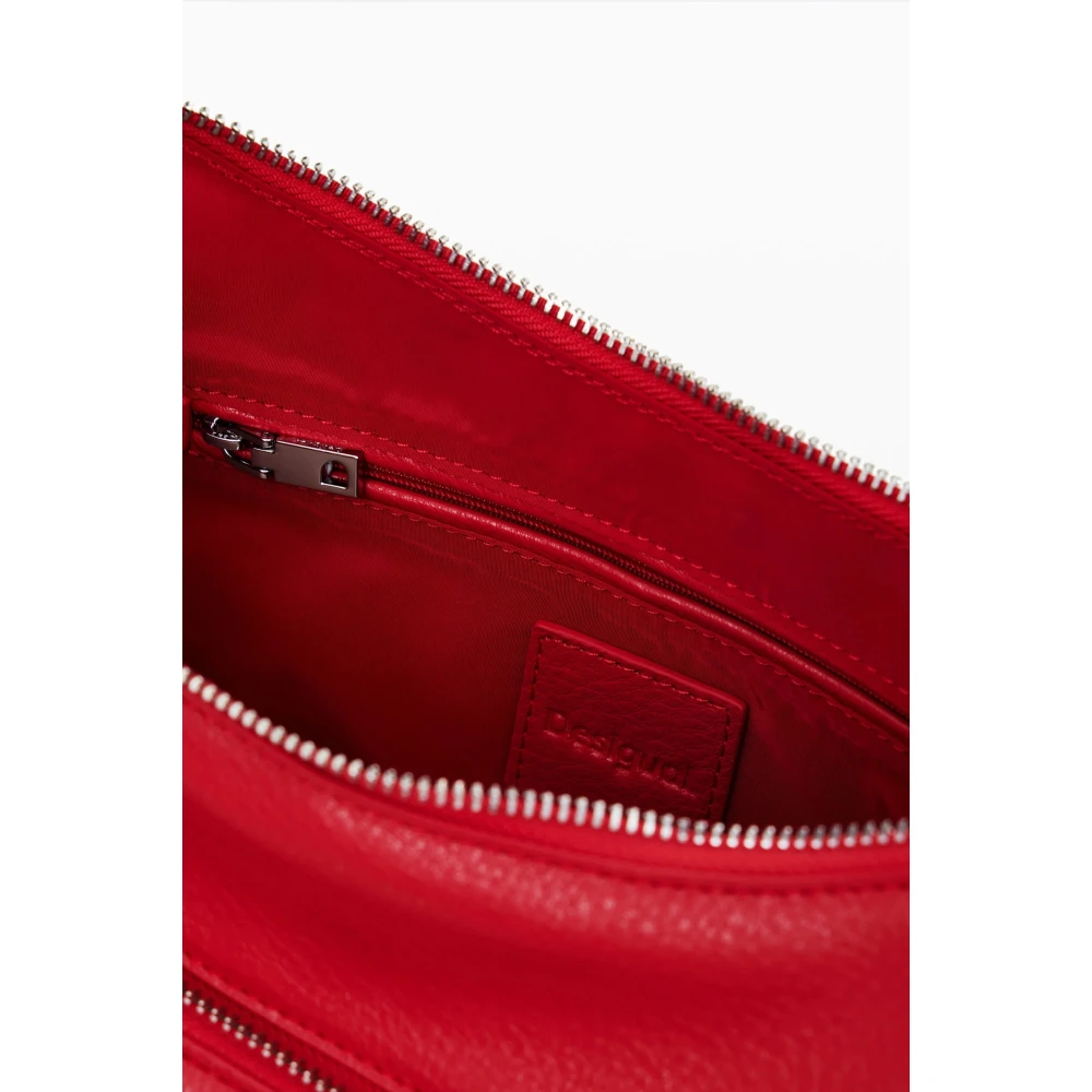 Desigual Rode Schoudertas Rits Sluiting Red Dames