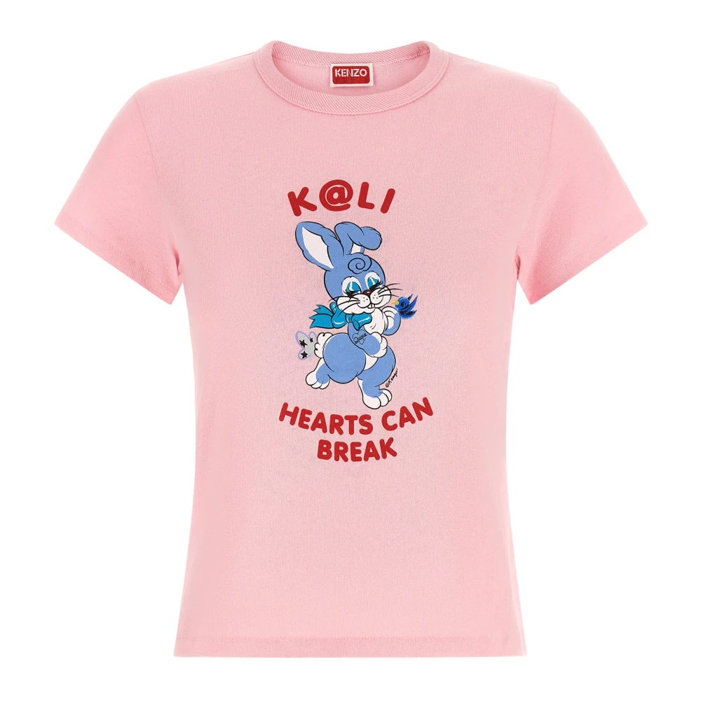Kenzo Rosa Cartoon T-Shirt