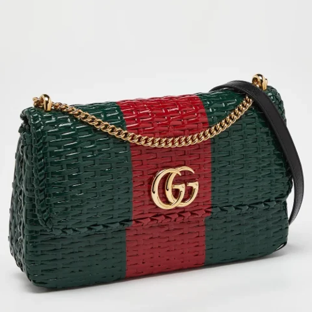 Gucci Vintage Pre-owned Fabric gucci-bags Green Dames