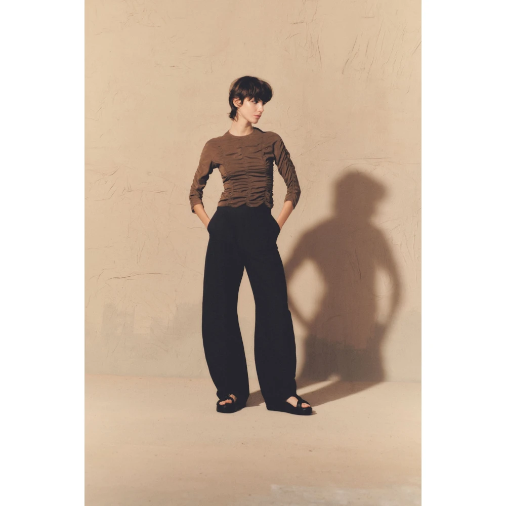 Cortana Chiara rookgrijze broek Black Dames