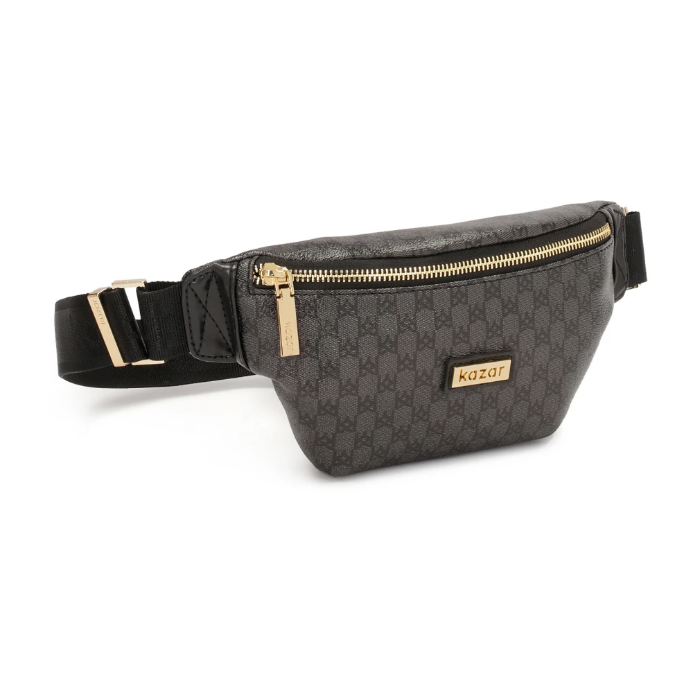 Kazar Zwarte heuptas met monogrammen Black Dames