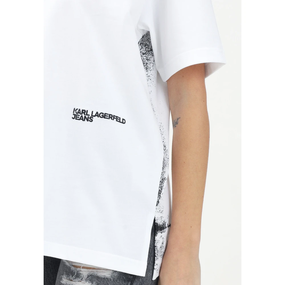 Karl Lagerfeld T-shirts en Polos Wit White Dames