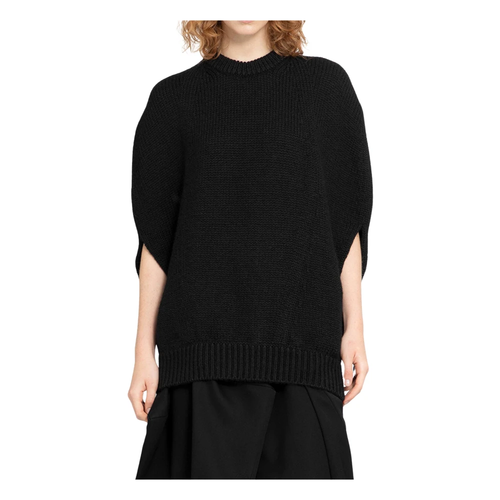 Comme des Garçons Zwarte wollen coconsweater voor dames Black Dames