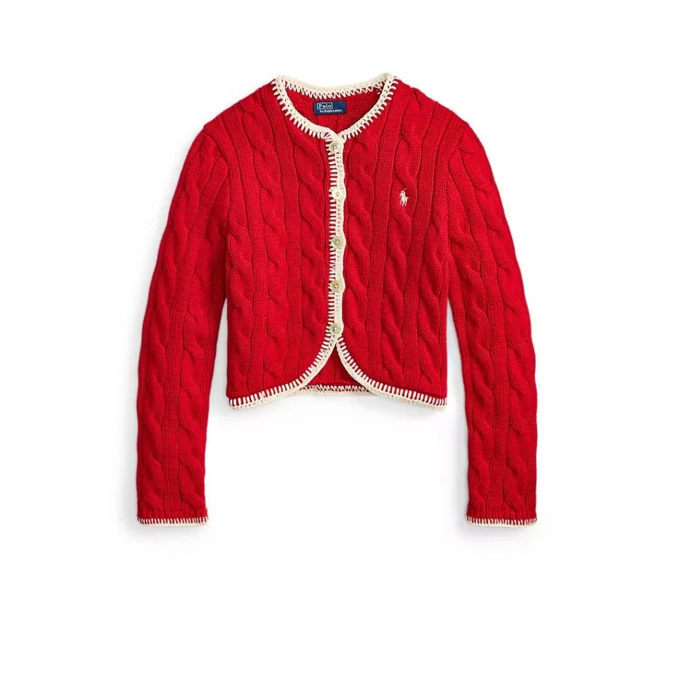 Polo Ralph Lauren Röd Vesta Cardigan