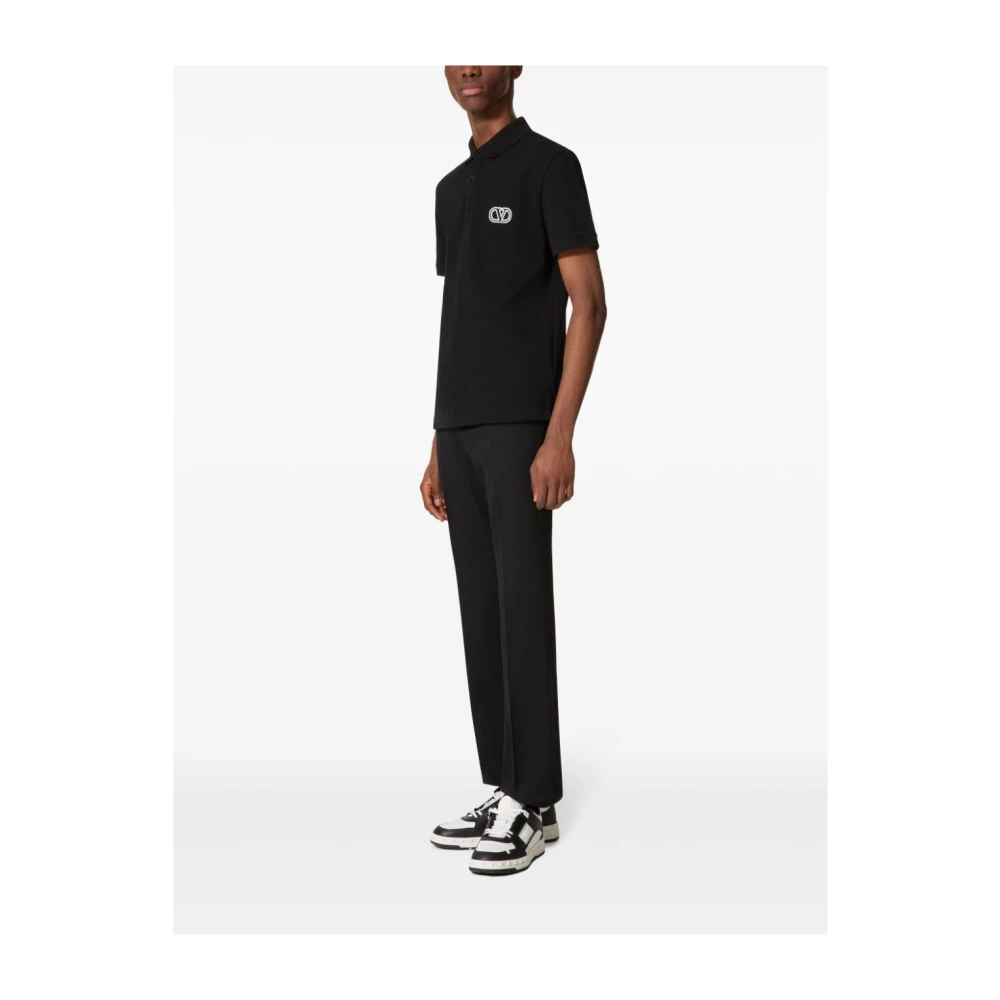 Valentino Zwarte T-shirts en Polos VLogo Signature Black Heren